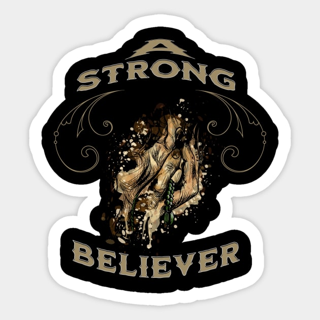 Believer In God Sticker by Meoipp